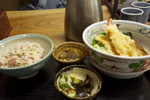 竹の子ごはんの定食